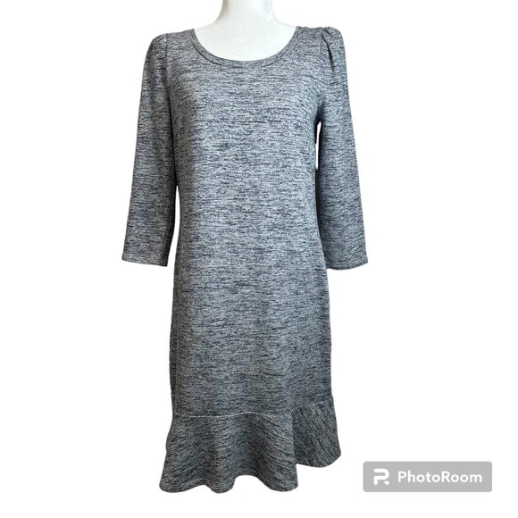 NWT Talbots Shift Dress Women’s sz. SMALL‎ Gray TERRY FLOUNCE HEM - Picture 5 of 8